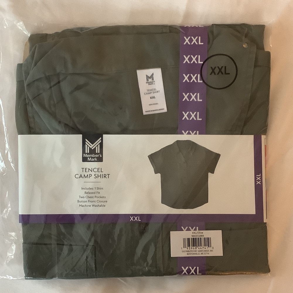 Member's Mark Women's Olive Green Tencel Camp Shirt
